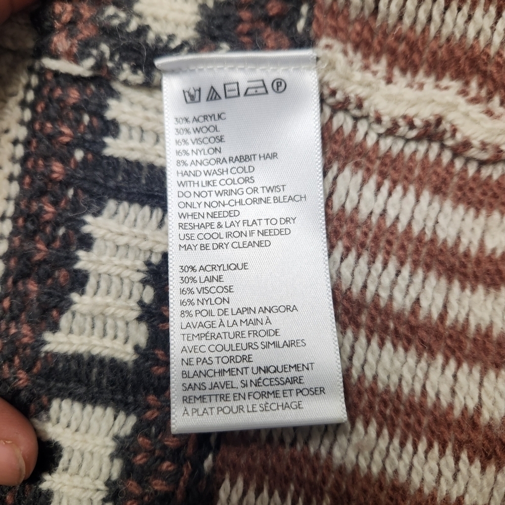 Staring at Stars Aztec Printed Open Flyaway Cardigan for Women Sz. M - Picture 4 of 5